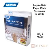 Camco RV Pop-A-Plate 9" Paper Plate Dispenser in White - #57001
