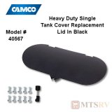 Camco RV HD Single 20# Propane Tank Cover Replacement Lid in Black - 40567