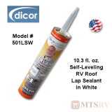 DICOR Lap Sealant 501LSW - Self-Leveling - White - 10.3 oz Tube