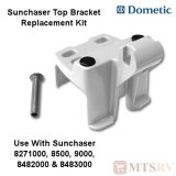 Dometic A&E Replacement Top Bracket with Rivet - For Sunchaser - White