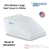 Fan-Tastic Vent Ultra Breeze Vent Cover - WHITE - made for use with most 14x14" Vents - USA Made