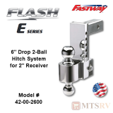 Fastway Flash E Series Hitch Bar - Dual Ball 6" Drop - 2" Receiver