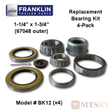 FRANKLIN Bearing Kit - Model BK12 - 1-1/4" x1-3/4" (67048 outer) for 95512D - 4-PACK