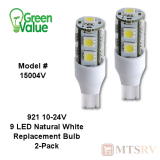 Green Value 921 LED Bulb with Wedge Base - Natural White - SET OF 2 - 15004V