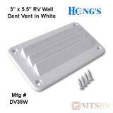 Hengs Industries 3" x 5.5" RV Wall Dent Vent - White - DV35W