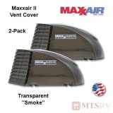 Maxxair II Large Vent Cover -  Smoke - 2-PACK - Transparent made for covering most 14x14" Vents