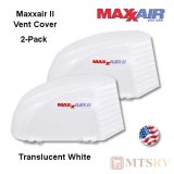 Maxxair II Large Vent Cover -  White - 2-PACK - Translucent made for covering most 14x14" Vents