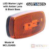 Optronics LED Marker/Clearance Light with Reflex - Amber Lens and Black Base