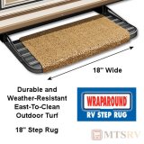 Prest-O-Fit 18" Wide Wrap-Around RV Step Rug - HARVEST GOLD - Durable Trailer Step Rug