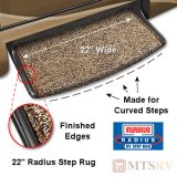 Prest-O-Fit 22" Wrap-Around Radius Step Rug - BROWN - Specifically Made For Curved Steps