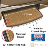 Prest-O-Fit 22" Wrap-Around Radius Step Rug - HARVEST GOLD - Specifically Made For Curved Steps