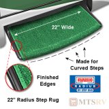 Prest-O-Fit 22" Wrap-Around Radius Step Rug - GREEN - Specifically Made For Curved Steps