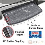 Prest-O-Fit 22" Wrap-Around Radius Step Rug - STONE GRAY - Specifically Made For Curved Steps