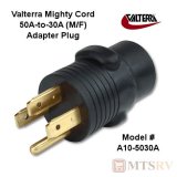 Valterra Mighty Cord Black 50A-30A (M/F) Plug Adapter - A10-5030A
