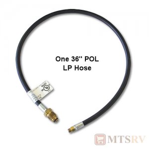 Enerco 3 foot (36") LP Gas Hose with POL Pigtail - 1/4" Inverted Flare - SINGLE