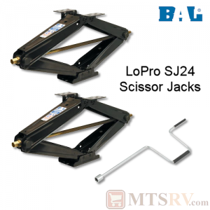 BAL LoPro SJ24 5000 lb. RV Leveling Stabilizer Scissor Jack - 2-PACK - Model 24028 - USA Made