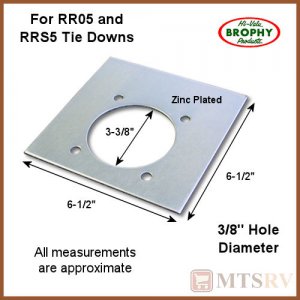 C.R. BROPHY BP05 Backing Plate for RR05 and RRS5 Recessed Tie-Down Rope Rings - SINGLE