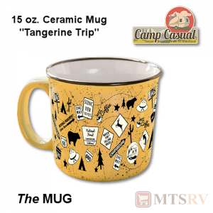 Camp Casual "Tangerine Trip" 15 oz. Ceramic Mug - THE Mug!