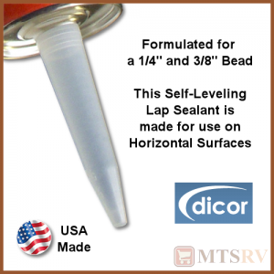 DICOR Lap Sealant 501LSW - Self-Leveling - White - 10.3 oz Tube