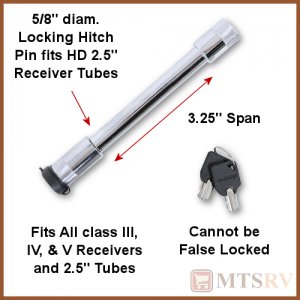 Fastway 5/8" Long-Span Security Locking Hitch Pin - Model DT-31005