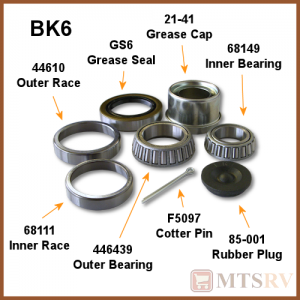 FRANKLIN Bearing Kit - Model BK6 - 1-1/16" x 1-3/8" (44649 outer) - 4-PACK