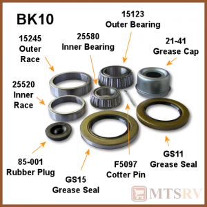 FRANKLIN Bearing Kit - Model BK10 - 1-1/4" x1-3/4" (15123 outer) - SINGLE