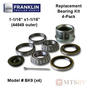 FRANKLIN Bearing Kit - Model BK9 - 1-1/16" x 1-1/16" (44649 outer) - 4-PACK