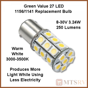 Green Value 1156/1141 LED Replacement Bulb - Warm White - SINGLE - 25001V