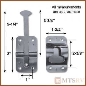 JR Products 4" T-Style Stainless Steel Door Holder with Mounting Screws - #10515
