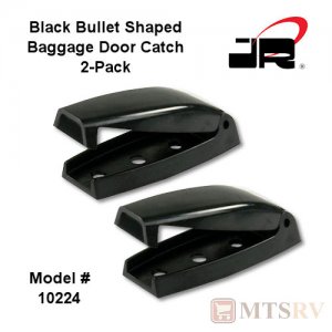 JR Products Baggage Door Catch - Bullet Shaped - Black - SET OF 2
