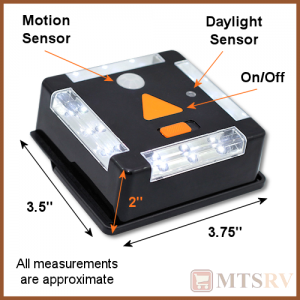 Lynx "Lite" 12-LED Light w/Motion & Dusk Sensors in BLACK