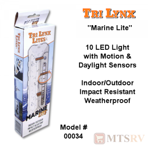 Lynx "Marine Lite" 10-LED Light w/Motion & Daylight Sensors - White