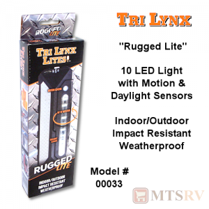 Lynx "Rugged Lite" 10-LED Light w/Motion & Daylight Sensors - Black