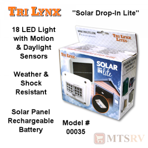 Lynx "Solar Drop In Lite" 18-LED Light w/Motion & Daylight Sensors