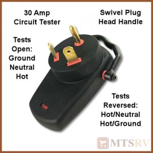 Progressive Industries 30A RV Receptacle Circuit Tester - RRT-30