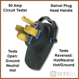 Progressive Industries 50A RV Receptacle Circuit Tester - RRT-50