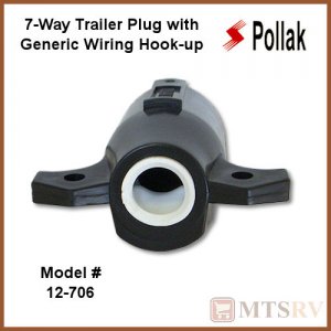 POLLAK 7-Way Plug - Generic Trailer End - Plastic - 12-706