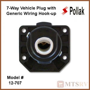 POLLAK 7-Way Plug - Generic Vehicle End - Plastic - 12-707