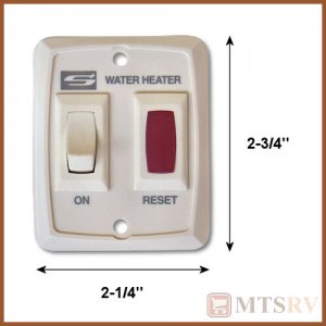 Suburban On/Off Lighted Switch for LP Water Heaters with Direct Spark Ignition - Colonial White