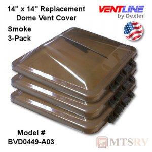 Ventline by Dexter High Profile Wedge-Shaped Replacement Vent Cover in Smoke - 3-PACK