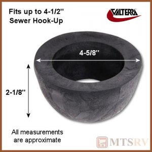 Valterra Soft Sewer Gasket Sponge Ring in Black - F02-4600