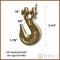 BROPHY GH03 1/4" Clevis Grab Hook - Grade 70 - MBS/12,600 MLL/3,600 - SINGLE