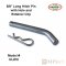 BROPHY HLWH Long Hitch Pin with Retainer Clip - Zinc-Plated - 5/8" x 3-3/4"