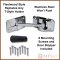 JR Products 4" T-Style Stainless Steel Door Holder with Mounting Screws - #10515