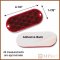 Peterson Mfg #8R Red Oval Stick-On Reflector - 2-PACK - #V480R