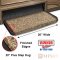 Prest-O-Fit 20" Wide Wrap-Around Plus+ RV Step Rug - BROWN - Durable Trailer Step Rug